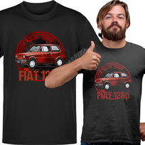 Koszulka męska Auta PRL Mały Fiat 126P M VoloDonum