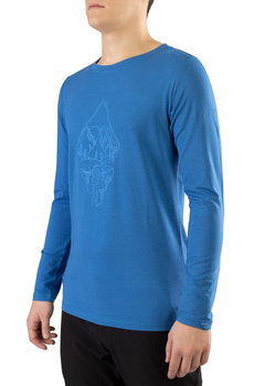 Koszulka Męska Bambusowa Z Długim Rękawem Viking Longsleeve Lako 1512 Niebiesko-Błękitny - L - Viking