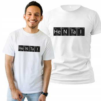 Koszulka Męska Biała Bawełniana T-shirt Na Prezent Urodzinowy Hentai L - Plexido