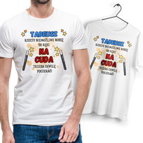Koszulka Męska Biała Dla Tadeusza Tadka T-Shirt Nadruk Zdjęcie Na Prezent
