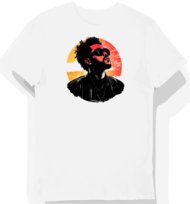 Koszulka męska biała z grafiką muzyczną The Weeknd M KozakNadruki