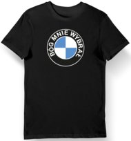Koszulka męska Bóg Mnie Wybrał BMW czarna L KozakNadruki