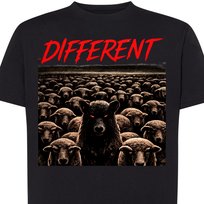 Koszulka męska czarna owca DIFFERENT outsider streetwear M czarna DEYORA