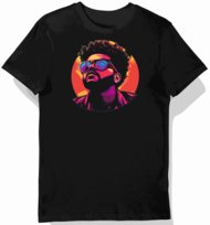 Koszulka męska czarna z grafiką artysty The Weeknd XL KozakNadruki