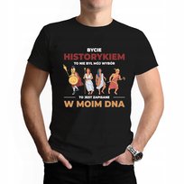 KOSZULKA MĘSKA Czarny Na Prezent Urodziny HISTORIA TO MOJE DNA Wzory M Inna marka