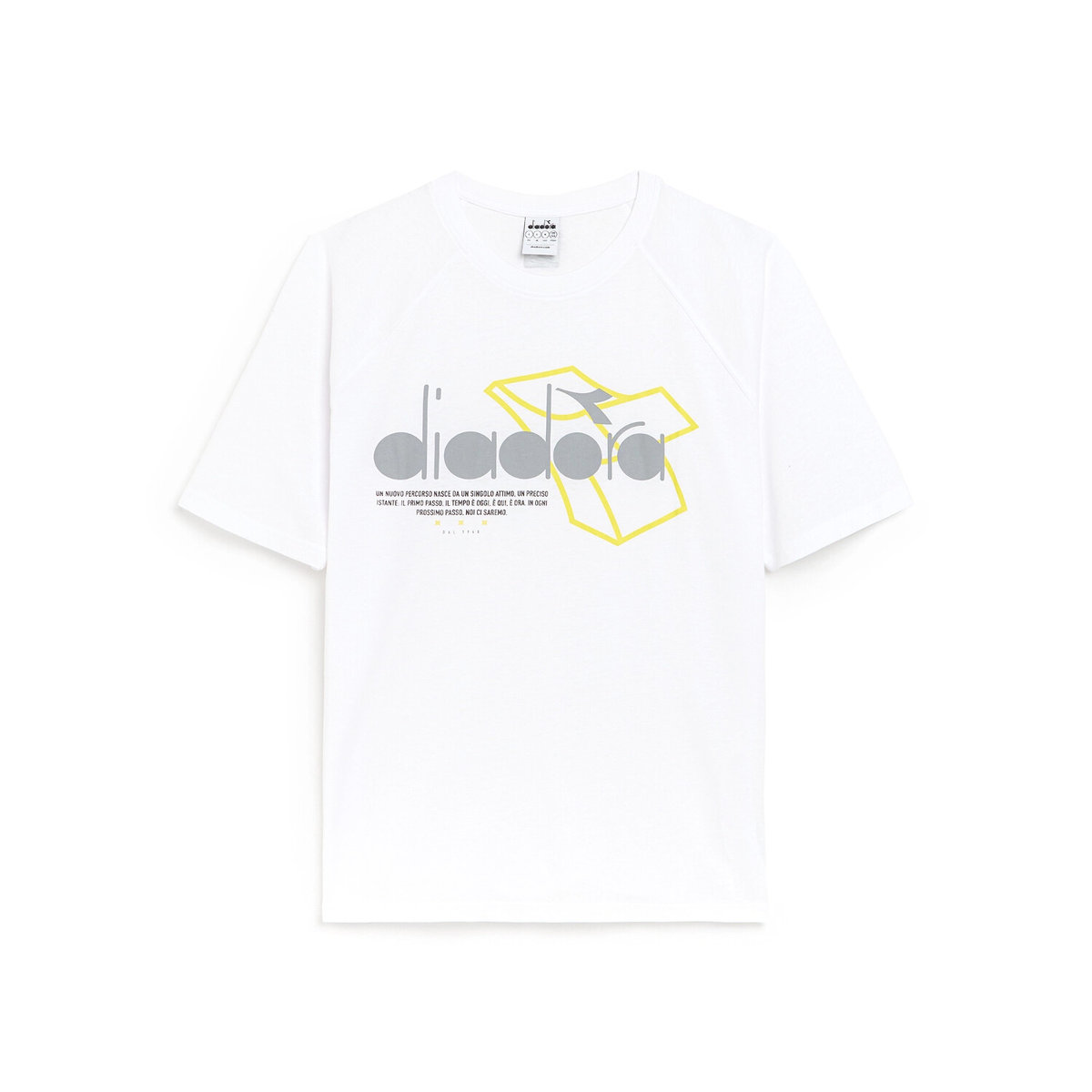 Diadora 702.176913 Polo & Tees MC Atony Organic Light Grey Melange - Camiseta De Manga Corta