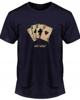 Koszulka męska dla strategów Pokerowe cztery Asy Wild Instincts T-shirt