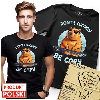 Koszulka Męska Don'T Worry Be Capy Capybara Kapibara  Tshirt Nadruk Capy - Gartees