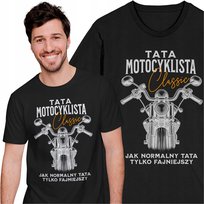 Koszulka Męska Dzień Taty Ojca Prezent dla Motocyklisty na Motor Freshtop