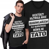 Koszulka Męska Dzień Taty Ojca T-shirt dla Taty Budowlańca Murarza Majstra Freshtop