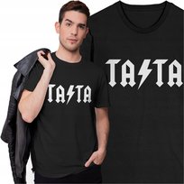 Koszulka Męska Dzień Taty Ojca T-shirt dla Taty TATA ACDC Muzyka Rock