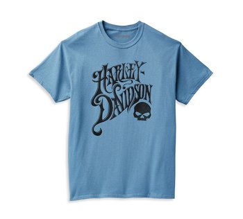 Koszulka Męska Harley Davidson Skull Tee niebieska S - Harley-Davidson