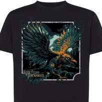 Koszulka męska kruk raven mroczna BORN FROM DARKNESS L czarna DEYORA