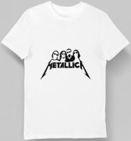 Koszulka męska Metalica skład biała S KozakNadruki