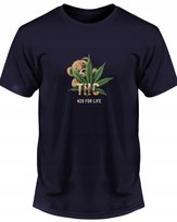 Koszulka męska Miś Teddy z liściem konopii 420 for life THC T-shirt męski