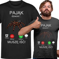 Koszulka męska Muszę Iść Pająk Dzwoni Tarantula Ptasznik Pająki M VoloDonum