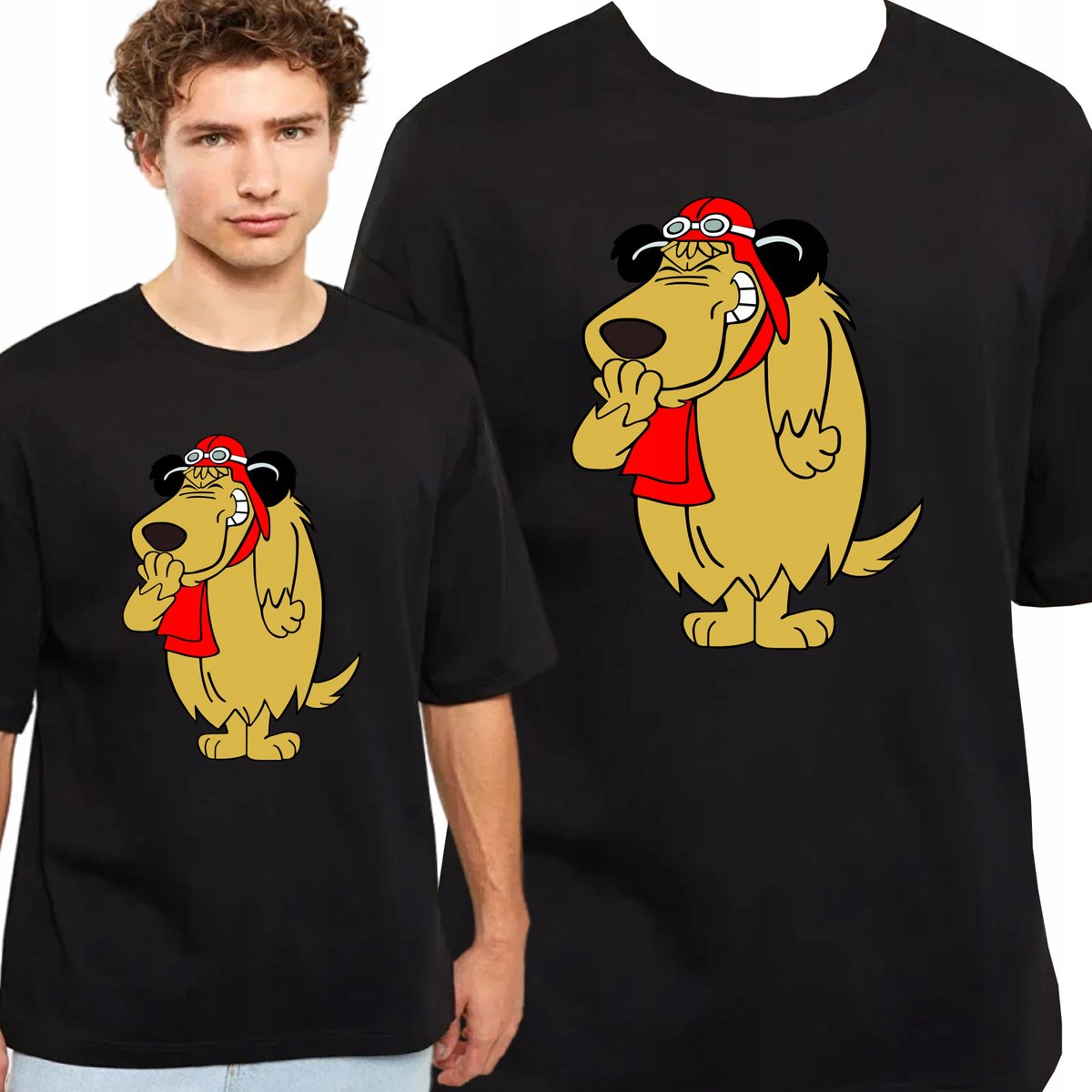 Koszulka Męska Muttley T-Shirt Odlotowe Wyścigi Wacky Races Koszulka Męska Muttley T-Shirt Odlotowe Wyścigi Wacky Races