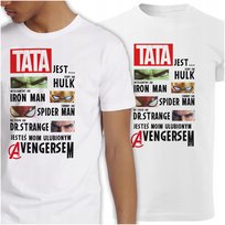 KOSZULKA MĘSKA NA DZIEŃ OJCA DLA TATY TATA JEST AVENGERSEM MARVEL L Z7 Inna marka