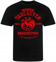 KOSZULKA MĘSKA NADRUK GRA O TRON TARGARYEN PREZENT PREMIUM S