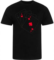 Koszulka Męska Nadruk Kart Asy Poker Prezent Premium M