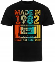 KOSZULKA MĘSKA NADRUK NA URODZINY ROCZNIK 1982 PREZENT PREMIUM XL GILDAN