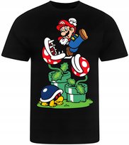 KOSZULKA MĘSKA NADRUK ŚMIESZNA SUPER MARIO PREZENT PREMIUM XL