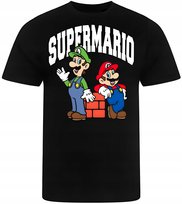 KOSZULKA MĘSKA NADRUK SUPER MARIO PREZENT PREMIUM XL