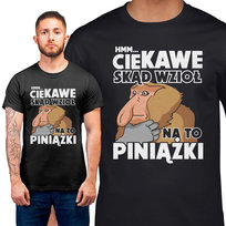 Koszulka męska Nosacz Janusz Ciekawe Skąd Wzioł Na To Piniążki M VoloDonum