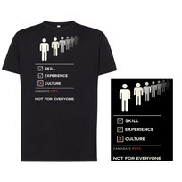 Koszulka męska NOT FOR EVERYONE culture skill experience czarna DEYORA