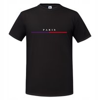 Koszulka męska PARIS elegancki stylowy minimalistyczny wzór T-shirt męski