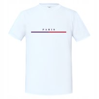 Koszulka męska PARIS elegancki stylowy minimalistyczny wzór T-shirt męski