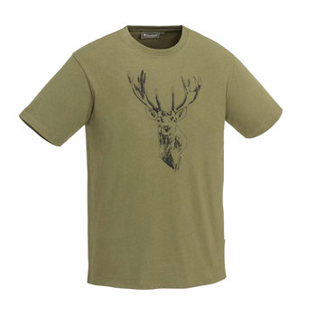 Koszulka męska Pinewood Red Deer oliwkowa M - PINEWOOD