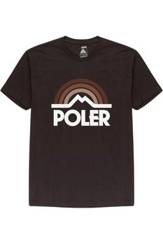 Koszulka męska Poler Mountain Rainbow bawełniana brązowy-M - Poler