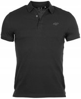 KOSZULKA MĘSKA POLO 4F CZARNA BAWEŁNA T-SHIRT CZARNY ROZM. L 4F