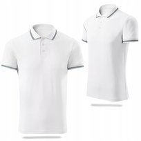 KOSZULKA MĘSKA POLO BIAŁA PREMIUM PURE COLLECTION WYSOKA JAKOŚĆ FORINT