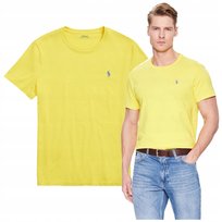 koszulka meska polo ralph lauren bawelniana tshirt meski żółty PREMIUM r.S