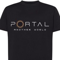 Koszulka męska PORTAL ANOTHER WORLD sci fi grafika S czarna DEYORA