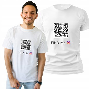 Koszulka Męska Prezent Personalizowany T-Shirt Instagram Kod QR XL - Plexido