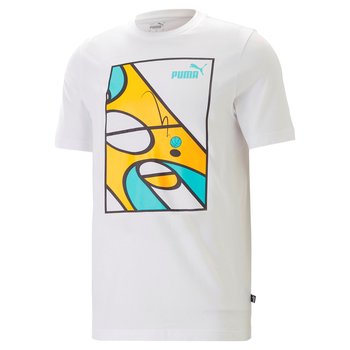 Koszulka męska Puma GRAPHICS COURT biała 67448102-L - Inna marka