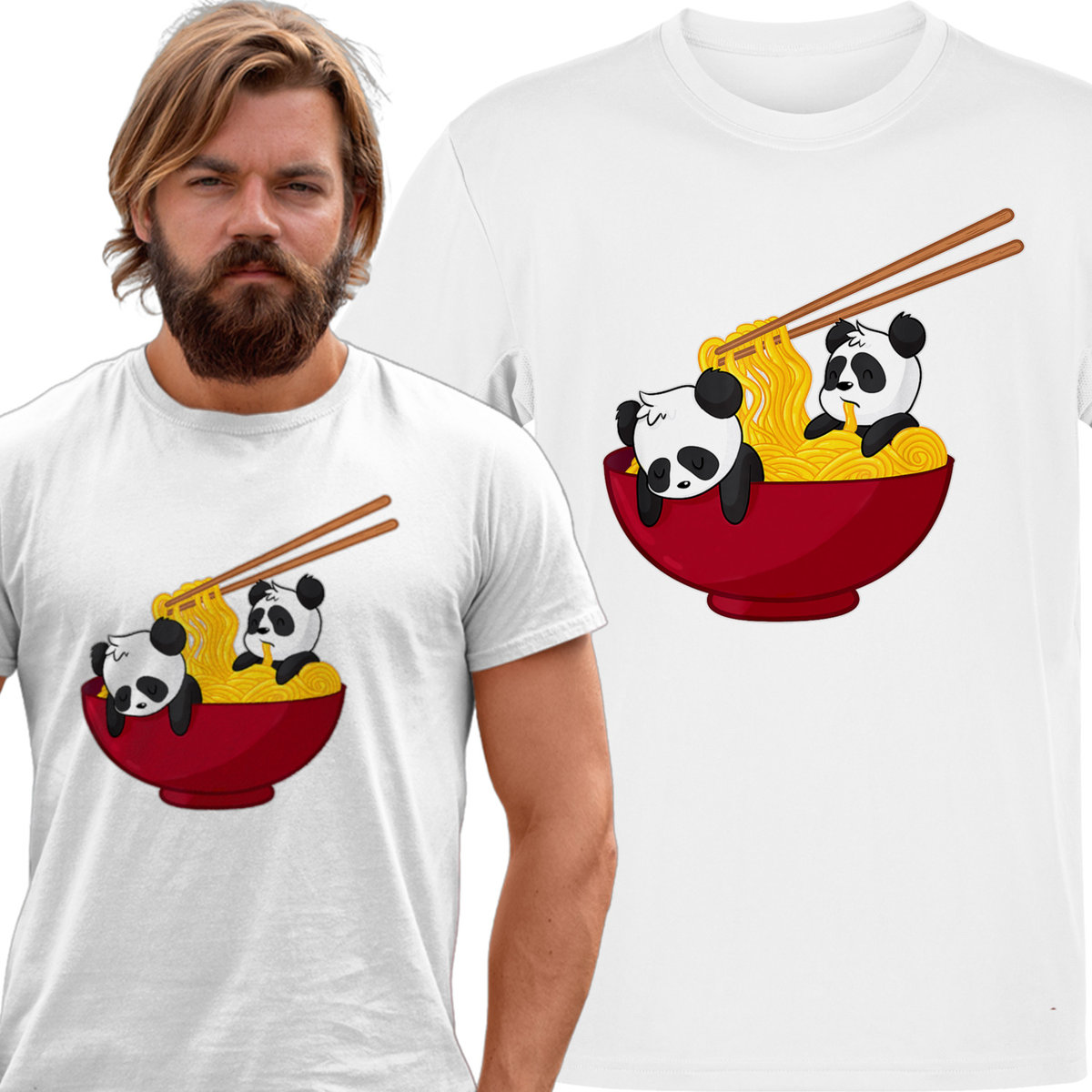Koszulka męska Ramen I Pandy L - VoloDonum | Moda Sklep EMPIK.COM