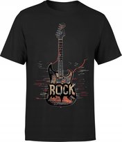 Koszulka męska ROCK z gitarą elektryczną vintage T-shirt męski