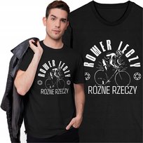 Koszulka Męska Rower Leczy Różne Rzeczy Prezent dla Rowerzysty Kolarza Freshtop