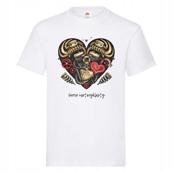 Koszulka męska Serce Motocyklisty z części motocyklowych prezent T-shirt - Inna marka