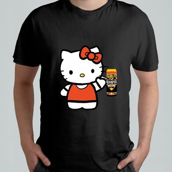KOSZULKA MĘSKA ŚMIESZNA T-SHIRT Z NADRUKIEM HELLO KITTY ROMPER PIWO r. L 2 - Atram