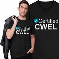 Koszulka Męska Śmieszny Tshirt dla Kolegi Przyjaciela Kumpla Certified Cwel