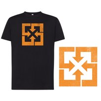 Koszulka męska symbol z nadrukiem tshirt czarna L DEYORA