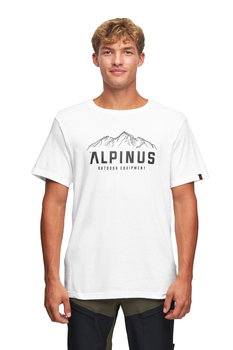 Koszulka Męska T-Shirt Alpinus Mountains Biały - Xxl - Alpinus