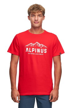 Koszulka Męska T-Shirt Alpinus Mountains Czerwony - M - Alpinus