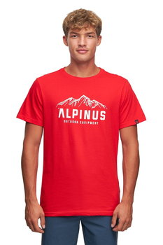 Koszulka Męska T-Shirt Alpinus Mountains Czerwony - Xl - Alpinus