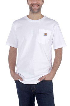 Koszulka męska T-shirt Carhartt Heavyweight Pocket K87 100 biały - XS - Carhartt